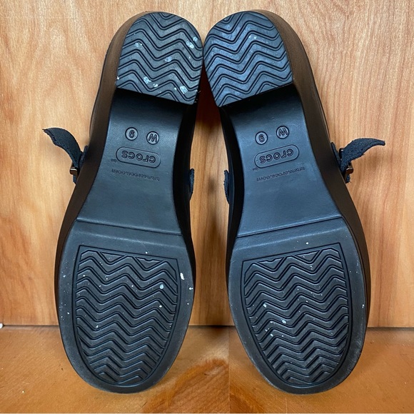 Womens 9 Crocs Sarah Clogs Black SEF1402 - Picture 7 of 8